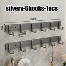 Load image into Gallery viewer, Household Wall Coat Rack Black Hooks For Hangging Clothes Towel Hanger Bathroom Robe Hook Heavy Duty Kitchen Accessories