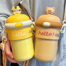 Load image into Gallery viewer, Cute Bear Straw Cup! BPA Free, Kawaii