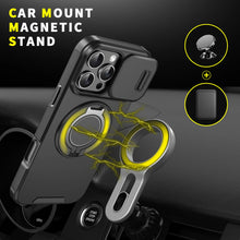 Load image into Gallery viewer, Luxury Magnetic Wireless Charge with Magsafe Armor Case For iPhone 16 15 14 13 12 11 Pro Max Plus Slide Camera Protect PC Cover