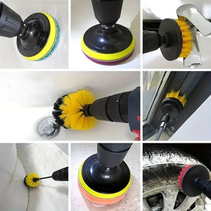4/13pcs Electric Drill Brush Cleaning Polishing Set - Cleaning Supplies
