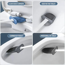 Load image into Gallery viewer, Silicone Toilet Brush Holder - Wall Hanging, Quick Drying, Soft Bristles