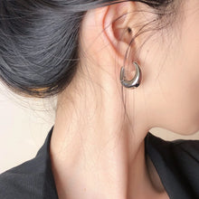 Load image into Gallery viewer, Stainless Steel Smooth Metal Chunky Hoop Earrings For Women Girls Fashion Round Circle Hoops Statement Earrings Punk Jewelry