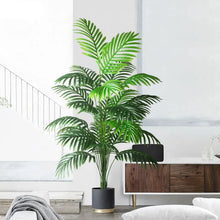 Load image into Gallery viewer, 90-120cm Large Artificial Palm Tree Tropical Fake Plants Green Plastic Palm Leafs Big Monstera Tree Branch For Home Garden Decor