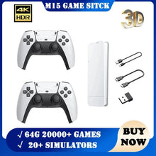 Load image into Gallery viewer, M15 Game Stick Mini TV Console 64G 20000+ Retro Games Wireless Gamepads HD Output