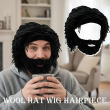 Load image into Gallery viewer, Punk-style Knitted Cap Funny Wig Beard Knitted Hats Hobo Mad Scientist Hip Hop Handmade Knit Warm Winter Cap Beanies Hat