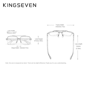 KingSeven 2022 Polarized Sunglasses | Retro Square Gradient Sunnies