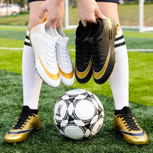 Load image into Gallery viewer, Professional Men Ankle Football Boots Outdoor Grass Cleats Unisex Soccer Shoes Long Spikes Tf Football Shoes Chuteira Society