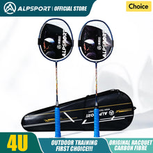 Load image into Gallery viewer, ALP LT 2Pcs/lot 100% Carbon Fiber Elastic 4U 30Lbs Racket Offensive and Defensive Professional Badminton Racket With Bag