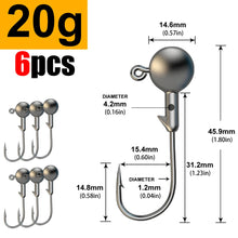 Load image into Gallery viewer, JYJ 1g 2g 3g 4g 5g 10g 20g 22g 25g 28g crank Jig head hook fishing hook head Jig lure hard bait soft worm jig hook for fishing