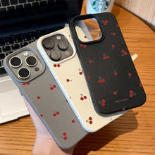 Load image into Gallery viewer, Cute Cartoon Cherry Lichee Pattern Silicone Phone Case For iPhone 16 15 14 13 12 11 Pro Max XS Max XR 14 15 16 Plus Cover Funda