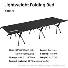 Load image into Gallery viewer, Portable Folding Camping Cot – Comfortable Outdoor Bed for Adults &amp; Kids, Travel &amp; RV