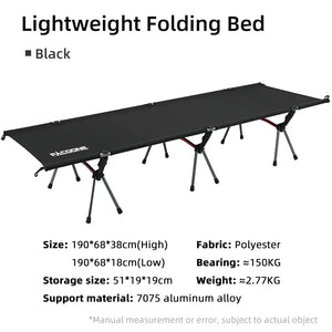 Portable Folding Camping Cot – Comfortable Outdoor Bed for Adults & Kids, Travel & RV