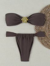 Load image into Gallery viewer, "2026 Sexy Bandeau Push-Up Bikini Set - Brazilian Thong Swimwear for Women"