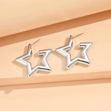 Load image into Gallery viewer, серьги Geometric Irregular Metallic Color Earrings for Women 2024 Minimalist Style Personality Earrings Trendy Jewelry Gift
