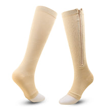 Load image into Gallery viewer, Zipper Compression Socks for Varicose Support Outdoor Running Fitness Hiking Anti-Fatigue Medical Care Diabetes Swelling Relief