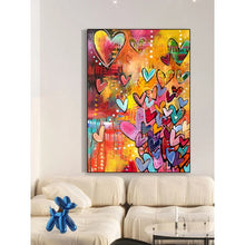Load image into Gallery viewer, Modern Street Graffiti Wall Art - Colorful Love HD Oil on Canvas Posters and Prints
