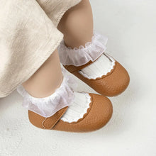 Load image into Gallery viewer, Meckior Baby Shoes - Leather Rubber Sole Anti-Slip Infant First Walkers for Boys &amp; Girls
