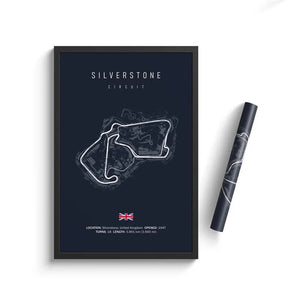 F1 Canvas Track Circuit Wall Art: Aesthetic Motorsport Poster