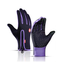 Load image into Gallery viewer, Men Women Cycling Winter Warm Sport Gloves Touchscreen Outdoor Fishing Splash-proof Skiing Snowboard Nonslip Zipper Gloves