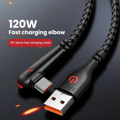 120W USB Type-C Cable Fast Charger for Huawei Xiaomi Samsung Mobile Phone