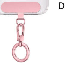 Load image into Gallery viewer, Metal Phone Lanyard Gasket Patch Rotatable Metal Buckle Hanging   Steel Clip Card Cord Tab Mobile Phone Accessories