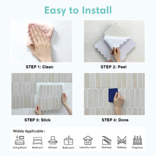 Load image into Gallery viewer, 1/10pcs 3D Decorative Tile Stickers, 3D Fish Scale Textures, Matte 30cm x 30cm, Water and Mold Resistant, for Kitchen Bathroom W