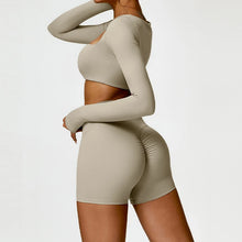 Load image into Gallery viewer, 2PCS Yoga Suit Sports Set Women Quick-Drying Gym Set Women Tracksuit Running Workout Long Sleeve Sports Shirt Yoga Clothing