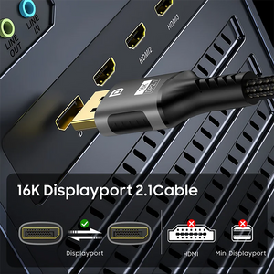 DisplayPort 2.1 Cable - 8K 120Hz, 4K 240Hz, HDR