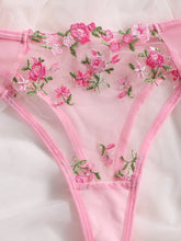 Load image into Gallery viewer, Sexy Floral Embroidery Lingerie Set Lace Underwear Transparent Fairy Kit 2023