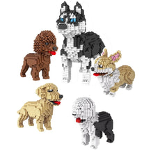 Load image into Gallery viewer, KNEW BUILT Dachshund Dog Model Mini Building Block Toy Set 9 Style for Pet Enthusiasts Teddy Hughes Corgi Collie Pet Style Brick