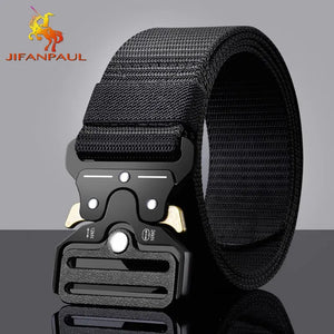 Men's Tactical Combat Belt: Army Outdoor Survival - High-Quality Marine Corps Canvas