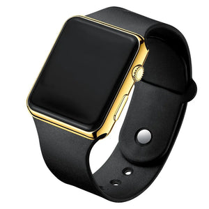 Digital LED Watch – Unisex Square Design with Silicone Strap