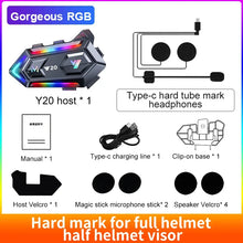Load image into Gallery viewer, Y20 Bluetooth 5.3 Motorcycle Helmet Headset 1000Mah Super Long Standby Wireless Hands-free Waterproof Motorbike Earphone