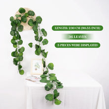 Load image into Gallery viewer, 2.1M Green Ivy Leaf Hanging Vine Artificial Garland – Silk Wall Plant Home Garden Decoration Wedding Party DIY Fake Wreath Leaves