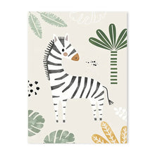 Load image into Gallery viewer, Customized Baby Name Poster Jungle Animals Lion Zebra Elephant Canvas Painting Kis Bedroom Wall Art Print Pictures Nursery Decor