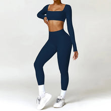 Load image into Gallery viewer, 2PCS Yoga Suit Sports Set Women Quick-Drying Gym Set Women Tracksuit Running Workout Long Sleeve Sports Shirt Yoga Clothing
