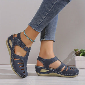 Women's Wedge Sandals, Comfortable Platform Heels with Ankle Strap, Summer Shoes