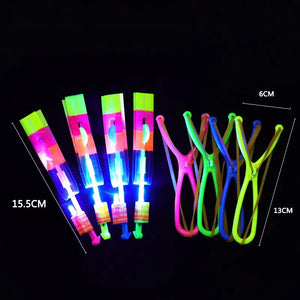 10pcs LED Flying Arrow Slingshot - Medium Size Whistle Toy for Parent-Child Interaction