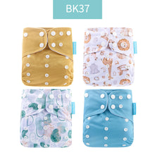 Load image into Gallery viewer, Happyflute New Desig Hot Sale 4Pcs OS Pocket Diaper Washable&amp;Reusable Absorbent Ecological Diaper Cover Adjustable Baby Nappy