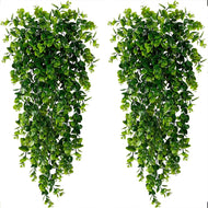 Artificial Hanging Plants – Faux Eucalyptus Leaf Greenery Vine (UV Resistant)