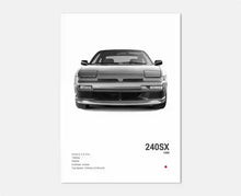 Load image into Gallery viewer, Black and White Japan Cars Luxury Super Sport Car Poster Aesthetic R34 Gtr 240sx Canvas Print for Wall Art Garage Room Decor