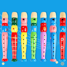 Load image into Gallery viewer, Colorful Wooden Flute Trumpet Buglet - Kids Educational Musical Toy