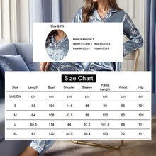 Load image into Gallery viewer, Women Satin Pajama Casual Sleepwear Home Clothes Suit Autumn Long Sleeve Button Up Top &amp; Pants Nightwear Loungewear Pyjama Femme