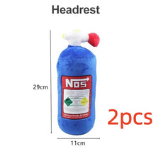 Load image into Gallery viewer, New Car Neck Pillow Car Headrest for Driver Front Passenger Seat NOS Bottle Pillow Car Decor Headrest Cushion Plush Pillow
