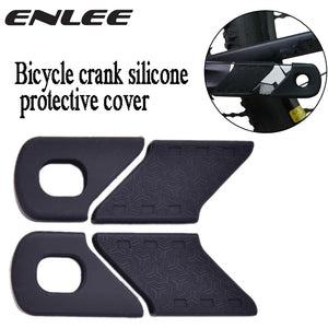 ENLEE Bicycle Crank Protector Set - Universal Silicone Mountain Bike Crankset Guards