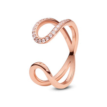 Load image into Gallery viewer, 925 Sterling Silver Rings For Women Original Crown Love Heart Wishbone Engagement Wedding Rose Gold Crystal Ring Luxury Jewelry