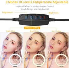 Load image into Gallery viewer, LED Selfie Ring Lighting Photographic Selfie Ring Lamp USB Remote Fill light For YouTube TikTok Video Live Phone Holder &amp; Tripod
