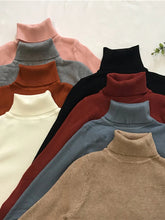 Load image into Gallery viewer, Turtleneck Sweater Womens 2025 Autumn Winter Tops Korean Slim Women Pullover Jumper Knitted Sweater Pull Femme Hiver Truien