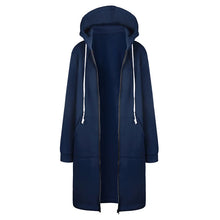 Load image into Gallery viewer, 2024 Women's Autumn Winter ThickenHoodies Parkas Loose Hooded Jackets Zipper Pocket Maxi Size Sweatshirt Sports Dresses Outwear