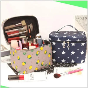 Cute Geometric Makeup Bag - Waterproof Travel Storage, Urban Style
